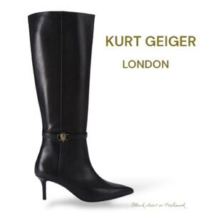 Kurt Geiger Sleek Black Heeled Boots